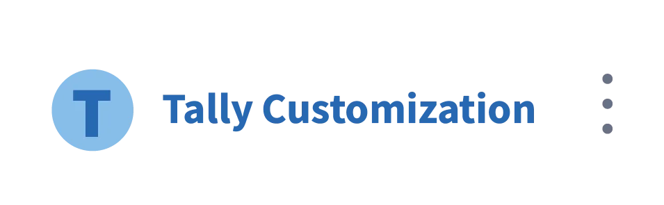 Tally Customization